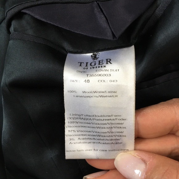 TIGER OF SWEDEN Classic Navy Blazer 100% Wool 48 - Picture 12 of 13